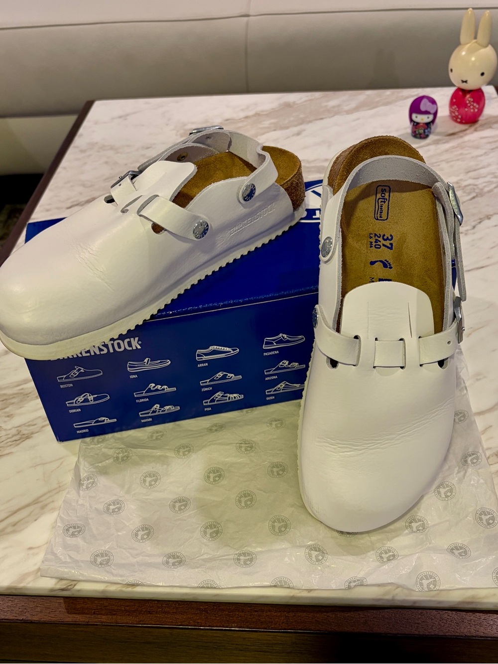 Birkenstock White Professional Clogs with Adjustable Backstrap
